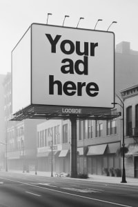 Your Ad Here On A Billboard In a City